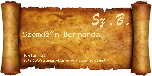 Szemán Bernarda névjegykártya